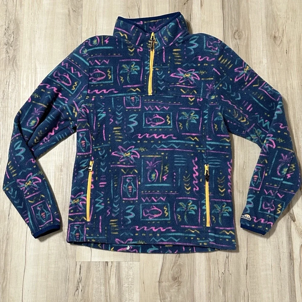 Chubbies Fleece Pullover Jacket Adult Medium 1/4 Zip Pullover‎ Fast Shipping